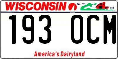WI license plate 193OCM
