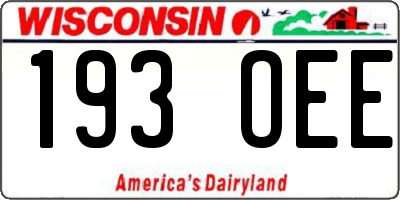 WI license plate 193OEE