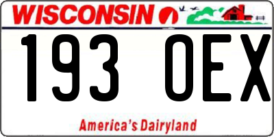 WI license plate 193OEX