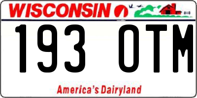 WI license plate 193OTM