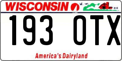 WI license plate 193OTX