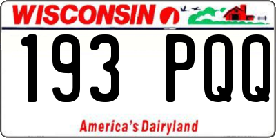 WI license plate 193PQQ