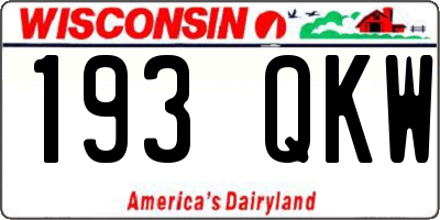 WI license plate 193QKW