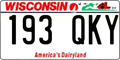 WI license plate 193QKY