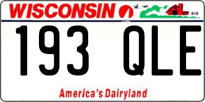 WI license plate 193QLE