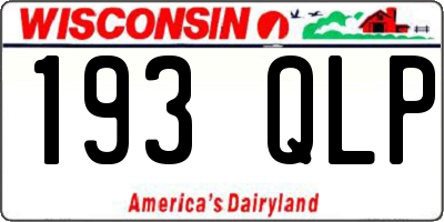 WI license plate 193QLP