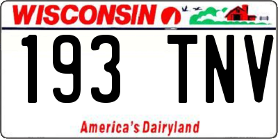 WI license plate 193TNV