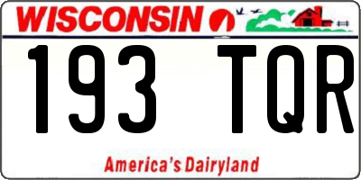 WI license plate 193TQR