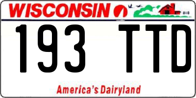 WI license plate 193TTD
