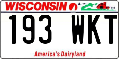 WI license plate 193WKT