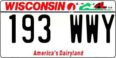 WI license plate 193WWY