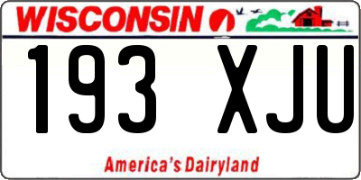 WI license plate 193XJU
