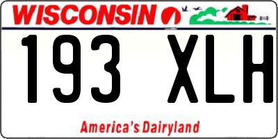 WI license plate 193XLH