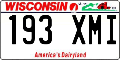 WI license plate 193XMI
