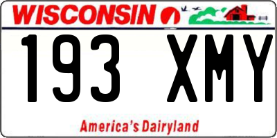 WI license plate 193XMY