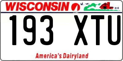 WI license plate 193XTU