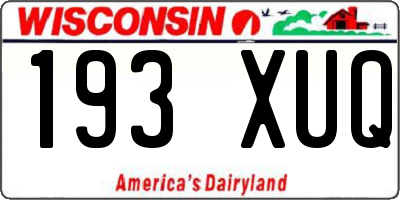 WI license plate 193XUQ