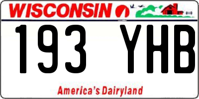 WI license plate 193YHB