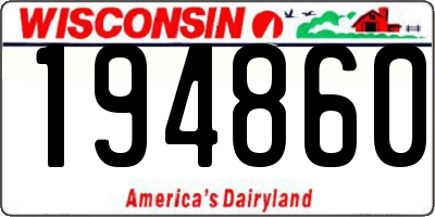 WI license plate 194860