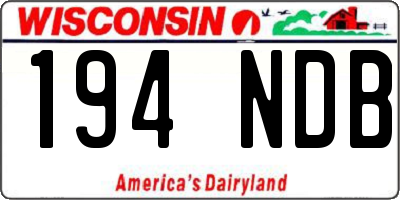 WI license plate 194NDB