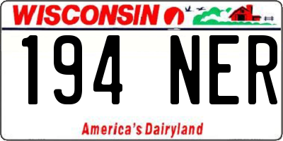 WI license plate 194NER