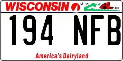 WI license plate 194NFB