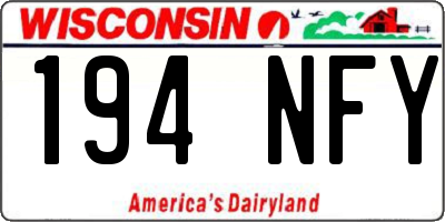 WI license plate 194NFY