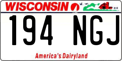 WI license plate 194NGJ