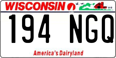 WI license plate 194NGQ