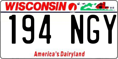 WI license plate 194NGY