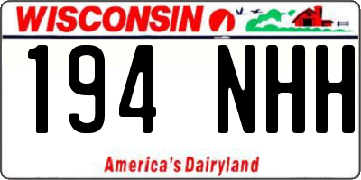 WI license plate 194NHH