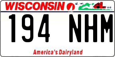 WI license plate 194NHM