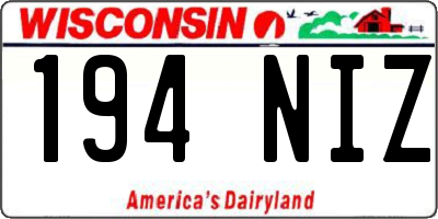 WI license plate 194NIZ