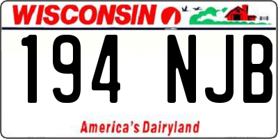 WI license plate 194NJB