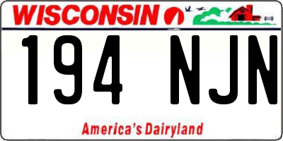 WI license plate 194NJN