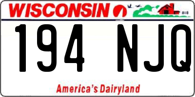 WI license plate 194NJQ