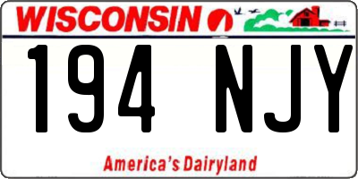 WI license plate 194NJY