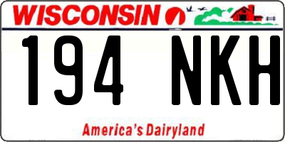 WI license plate 194NKH
