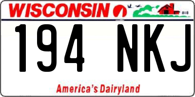 WI license plate 194NKJ
