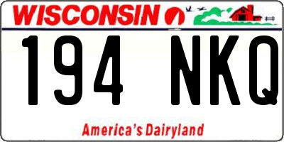 WI license plate 194NKQ