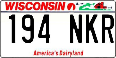 WI license plate 194NKR