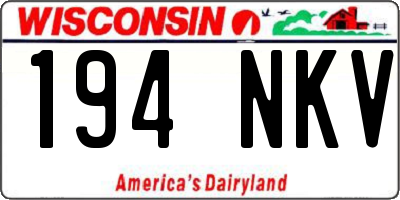 WI license plate 194NKV