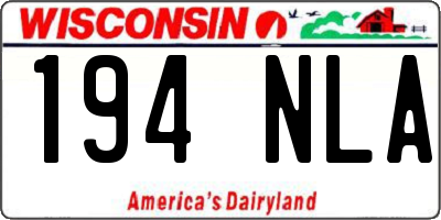 WI license plate 194NLA