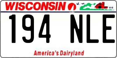 WI license plate 194NLE