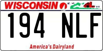 WI license plate 194NLF