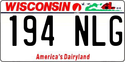 WI license plate 194NLG