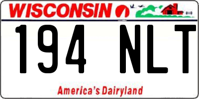 WI license plate 194NLT