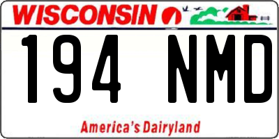 WI license plate 194NMD