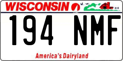 WI license plate 194NMF