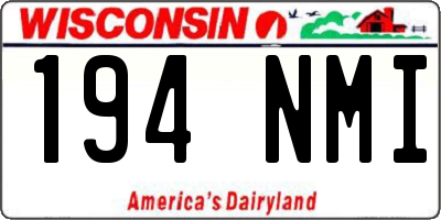 WI license plate 194NMI
